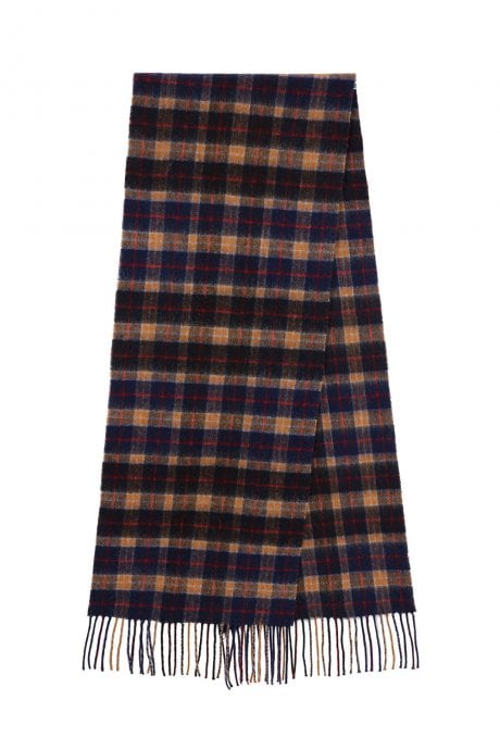 Pure Lambswool Checked Scarf