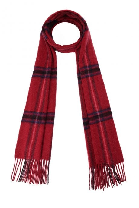 Pure Lambswool Checked Scarf