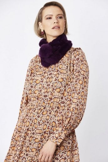 Purple Belllringer Coney Fur Scarf