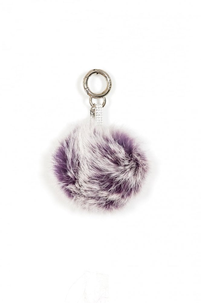 JAYLEY Purple Coney Fur Pom Bag Charms