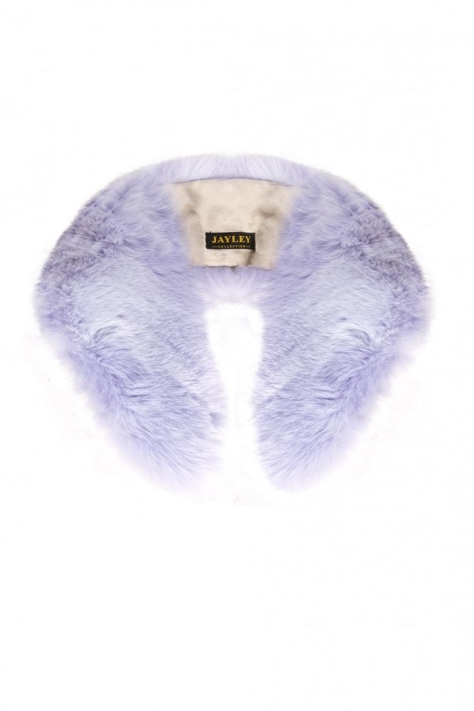 JAYLEY Purple Faux Fur Collar