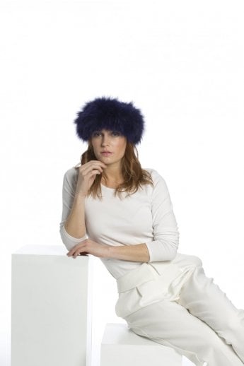 Purple Fox Fur Headband