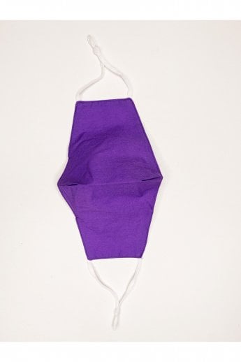 Purple Unisex Block Colour Fashion Cotton Face Mask