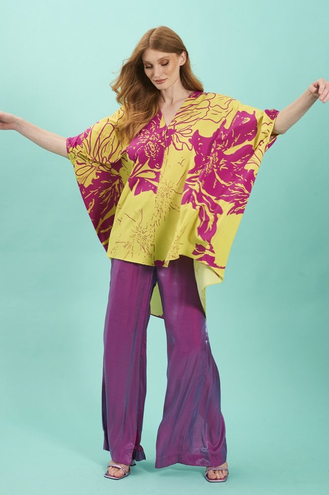 JAYLEY Rayon Blend Sienna Floral Kimono