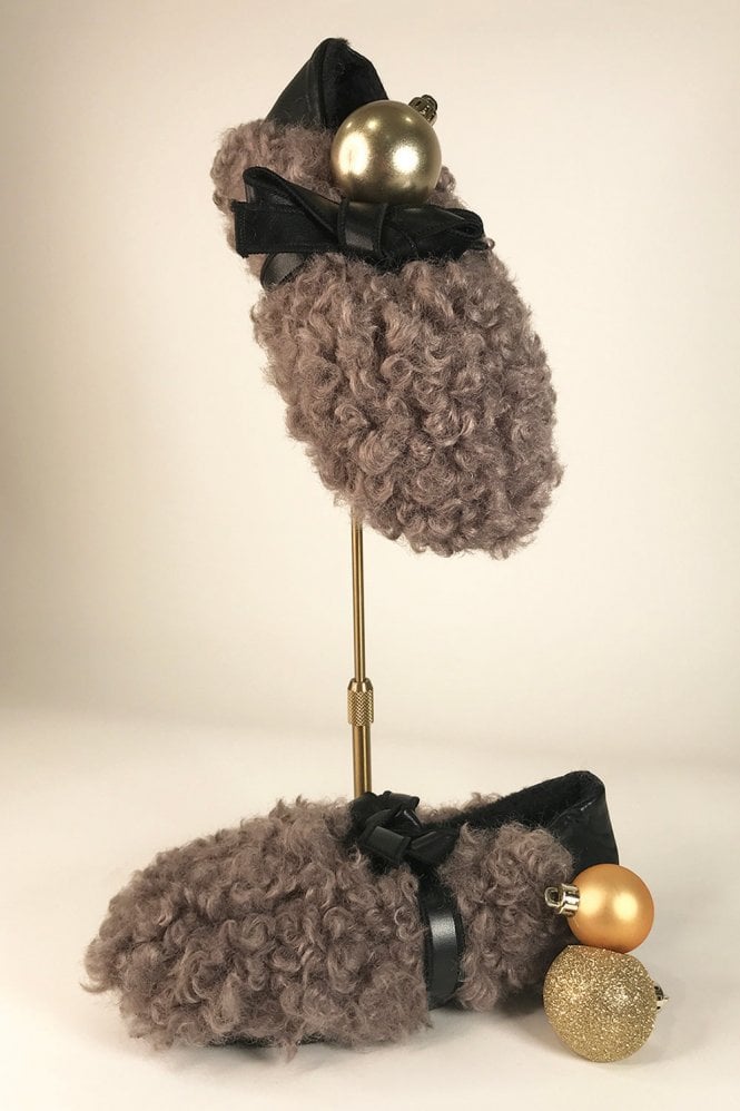 JAYLEY Real mongolian Fur Slippers