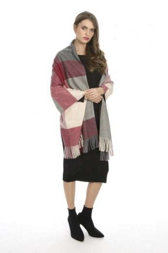 Red Cashmere Blend Wrap