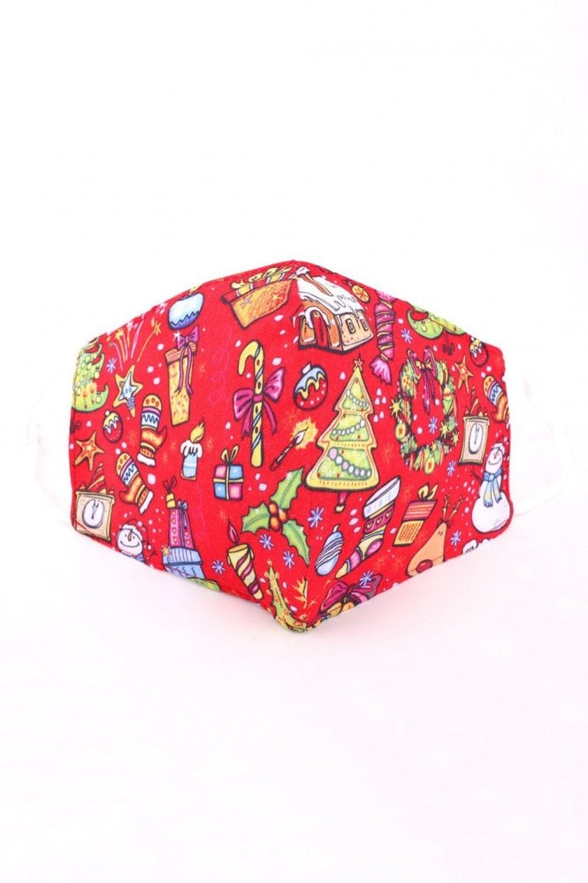 JAYLEY Red Christmas Reusable Cotton Face Masks