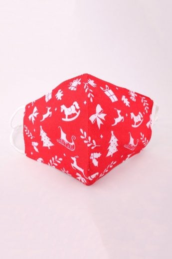 Red Christmas Reusable Cotton Face Masks