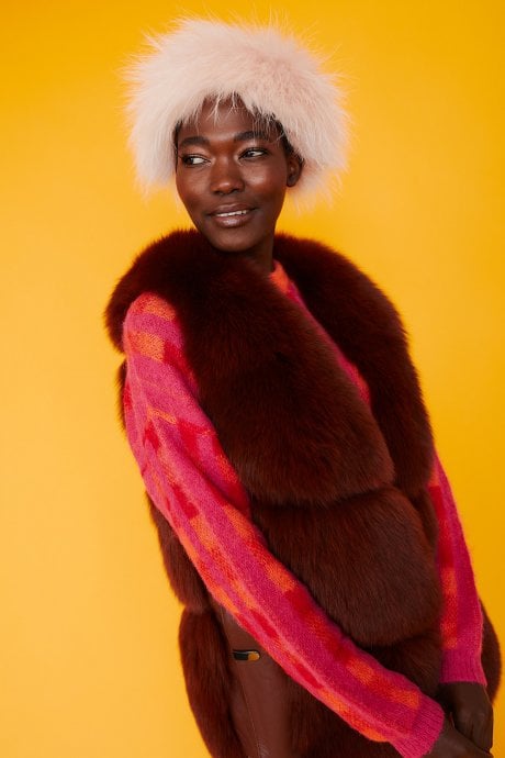 Red Fox Fur Headband