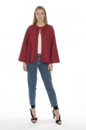 Red Luxury Faux Suede Jacket