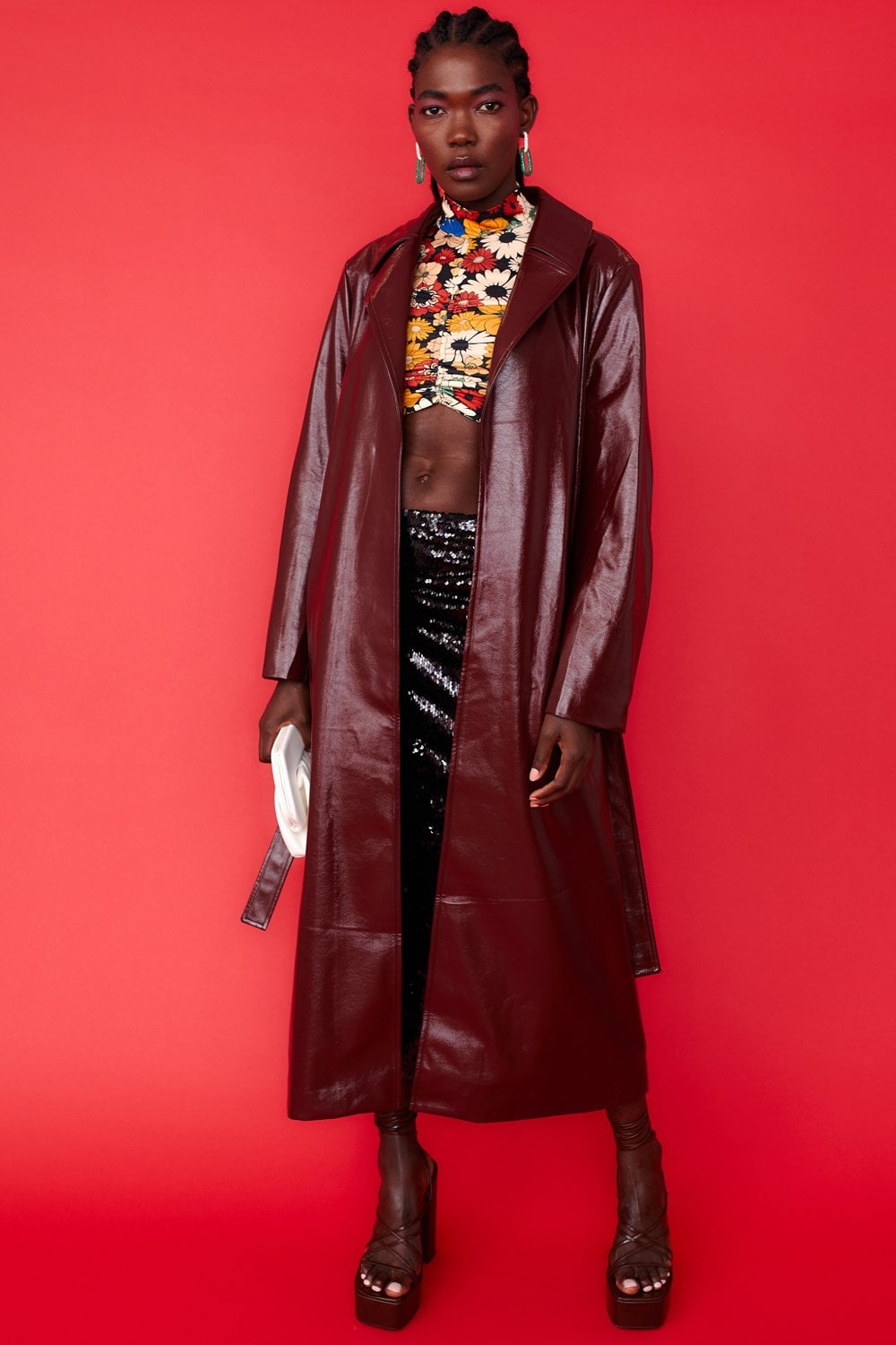 JAYLEY Red Oversized Trench Coat - The Outlet from Jayley US UK
