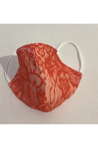 Red Reusable Lace and Cotton Fashion Face Masks