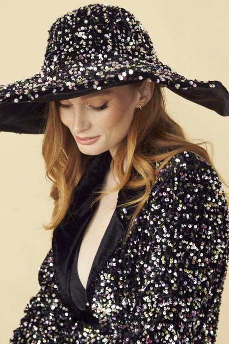 Sequin Handmade Flapper Hat