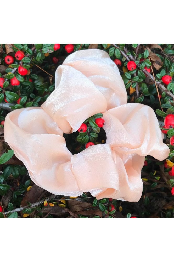JAYLEY Silk Blend Metallic Scrunchie