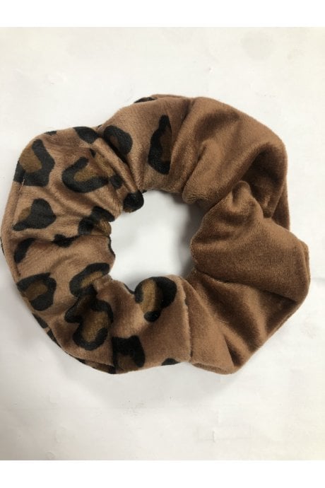 Silk Blend Velvet Animal Print Scrunchie