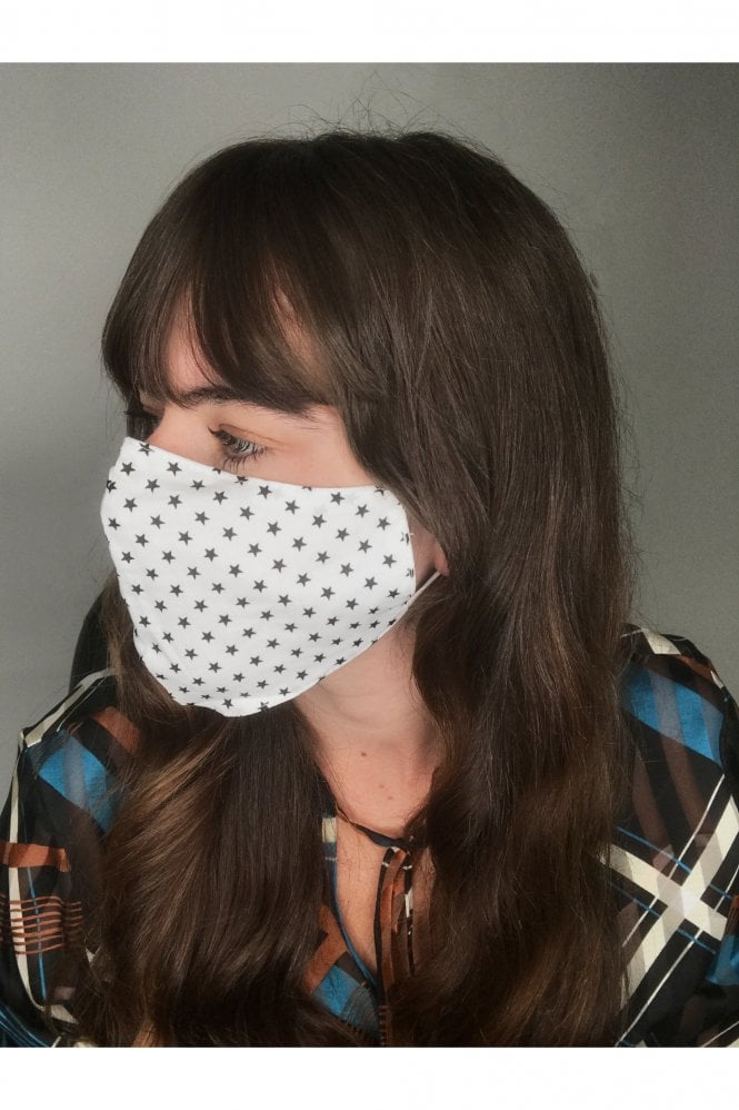 JAYLEY White Reusable Cotton Fashion Face Mask