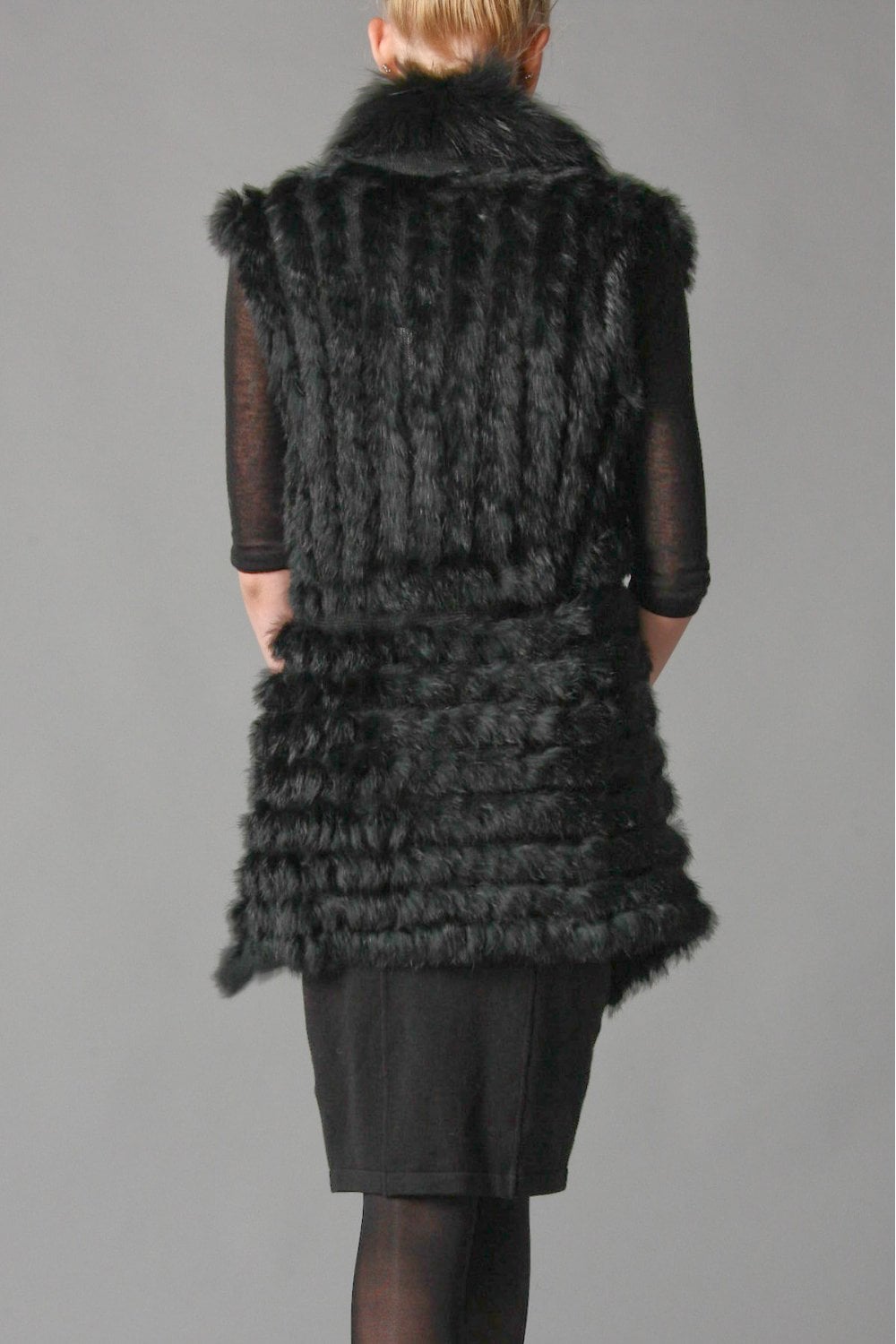 Luxury Womens Coney and Fox Fur Gilet